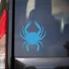 Minglewood Trading Black - Crab Vinyl Sticker - Crustacean Claws Beach Sea Creature Ocean King -V1- Die Cut Decal - 12.5w x 10h inches view 3