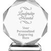 Leadership Crystal Awards, 6.75" Custom Leadership Award with Engraving Included view 1