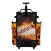 Boombah Rolling Superpack 2.0 Baseball/Softball Gear Bag - 23-1/2" x 13-1/2" x 9-1/2" - Baseball Fire Ball Black/Orange/White - Telescopic Handle - Holds 4 Bats - Wheeled Version view 2