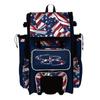 Boombah Rolling Superpack 2.0 Baseball/Softball Gear Bag - 23-1/2" x 13-1/2" x 9-1/2" - USA Independence Navy/Red/White - Telescopic Handle - Holds 4 Bats - Wheeled Version view 1