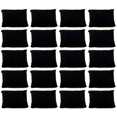 AUEAR, Velvet Bracelet Watch Pillow Black Jewelry Pillows Bangle Cushions Display Stand Set for Box (20 Pcs)