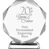 20 Years of Service Crystal Awards, 6.75" Custom Years of Service Award with Engraving Included Prime view 1