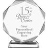 15 Years of Service Crystal Awards, 6.75" Custom Years of Service Award with Engraving Included Prime view 1