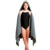 Flow Quick Dry Swim Towel with Hood - Microfiber Hooded Towel for Competitive Swimming and Other Water Sports (Gray) view 1