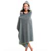 Flow Quick Dry Swim Towel with Hood - Microfiber Hooded Towel for Competitive Swimming and Other Water Sports (Gray) view 2