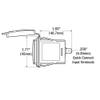 Blue Sea Systems 1038 48V 4A Contura Switch Mount Dual USB Charger, Grey view 2