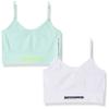 Maidenform girls Comfort Brami Bralette, 2 Pack Training Bra, Bleached Aqua/White, X-Large US view 1