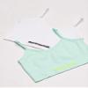 Maidenform girls Comfort Brami Bralette, 2 Pack Training Bra, Bleached Aqua/White, X-Large US view 2
