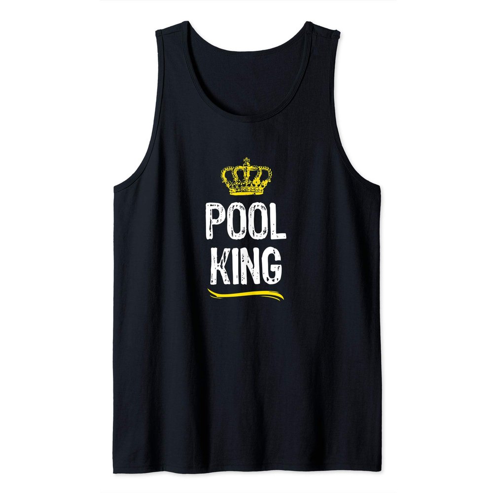 Pool King Men Boys Billiard Player Funny Tank Top