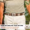 BULLIANT Belt for Men 2Pack,Mens Gift Stretch Braided Web Belt Elastic for Casual Golf Jeans,1 3/8"(Black/Beige,46"-50" Waist Adjustable) view 2