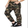 ZODLLS Women's Camo Pants Cargo Trousers Cool Camouflage Pants Elastic Waist Casual Multi Jogger Pants with Pocket Green-XXL view 2