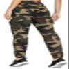 ZODLLS Women's Camo Pants Cargo Trousers Cool Camouflage Pants Elastic Waist Casual Multi Jogger Pants with Pocket Green-L view 3