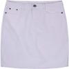 chouyatou Women's Basic Five-Pocket Rugged Wear Denim Skirt with Slit (Medium, White) view 1