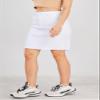chouyatou Women's Basic Five-Pocket Rugged Wear Denim Skirt with Slit (Medium, White) view 3