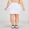 chouyatou Women's Basic Five-Pocket Rugged Wear Denim Skirt with Slit (Medium, White) view 4