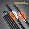 Obert 12Pcs 3K Carbon Arrows 31 Inch Archery Arrows 300 Spine with Arrow Tube for Recurve Bow/Compound Bow Hunting Practice view 2