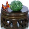 2.1" China Certified Nature Hetian Nephrite Green Jade Fortune Rat and Ruyi Hand Carved Necklace Pendant 2540 view 4