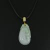 1.3" China Certified Grade A Nature Hisui Jadeite Jade Lucky Ruyi Hand Carved Neckalce Pendants (S925) 8699 view 2