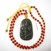 2.1" China Certified Nature Hetian Nephrite Green Jade Blessing Kwan-yin Hand Carved Necklace Pendant 6185 view 4