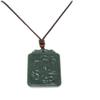 2.4" China Certified Nature Hetian Nephrite Jade Fortune Pisces Amulet and Lotus Hand Carved Necklace Pendant 3434 view 2
