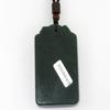 2.4" China Certified Nature Hetian Nephrite Jade Fortune Pisces Amulet and Lotus Hand Carved Necklace Pendant 3434 view 4