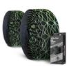 ALIEN PROS Bike Handlebar Tape Carbon Fiber (Set of 2) Black Green - Enhance Your Bike Grip with These Bicycle Handle bar Tape - Wrap Your Bike for an Awesome Comfortable Ride view 1