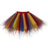 Womens Red Gold Royal Plus Size Puffy Tutu Layered Tulle Petticoat Skirt for Party view 1