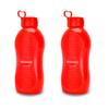 oliveware King Plastic Water Bottle, 2L, Set of 2, Red view 1