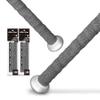 Alien Pros Bat Grip Tape for Baseball (2 Grips)  1.1 mm Precut and Pro Feel Bat Tape  Replacement for Old Baseball bat Grip  Wrap Your Bat for an Epic Home Run (2 Grips, Grey) view 1