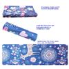 BESTZO Travel Yoga Mat-Sweat Absorbent Anti Slip,Portable 1/16 Inch Ultra Thin Folding Mat for Yoga Pilates Fitness Exercise,Comes with Carrying Bag (Plum Blossom Fairy Deer) view 2