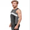 SLS3 Tri Top Men - Sleeveless Mens Triathlon Top  PRO Premium FX Material - 3 Pocket Triathlon Shirts for Men (Black/Turbulence Gray, Large) view 1
