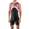 SLS3 Triathlon Suits Mens - Premium Trisuit Triathlon Men - Sleeveless, Quick Drying Tri Kit with Large Back Pocket (Black/Red Geo, Small) view 1