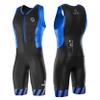 SLS3 Triathlon Suits Mens - Durable Sleeveless Tri Suit Men Triathlon Suit - Lightweight Trisuit with 2 Pockets for Storage (Blue Wave, Large) view 1