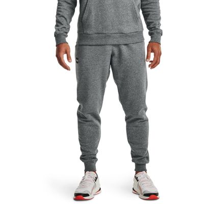 Under Armour mens Rival Fleece Joggers , Pitch Gray Light Heather (012)/Onyx White , 4X-Large Tall