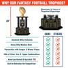 TrophySmack Fantasy Football Trophy - 19-Year Perpetual  26 Customizable Championship Award with Free Engravings (Gold Football | Red Metal Columns) view 2