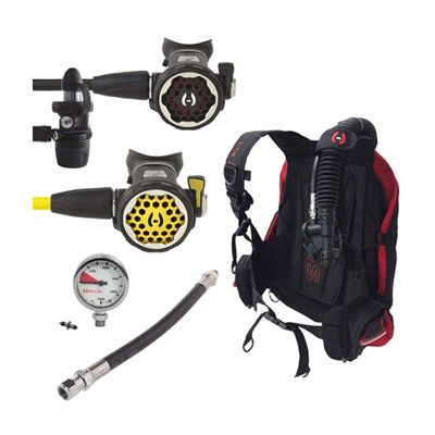 Hollis LTS BC/BCD 150LX Regulator(Yoke) and Octo Scuba Diving Package (Medium)