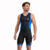 SLS3 Triathlon Suits Mens - Durable Sleeveless Tri Suit Men Triathlon Suit - Lightweight Trisuit with 2 Pockets for Storage (Blue Wave, Small) view 2