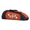 Boombah Spartan Rolling Bat Bag - 38" x 12-1/2" x 12" - Navy/Orange - Holds 4 Bats and Much More view 1