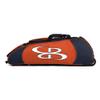 Boombah Spartan Rolling Bat Bag - 38" x 12-1/2" x 12" - Navy/Orange - Holds 4 Bats and Much More view 3