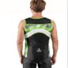 SLS3 Tri Top Men - Sleeveless Mens Triathlon Top  PRO Premium FX Material - 3 Pocket Triathlon Shirts for Men (Black/Green Geo, Small) view 2
