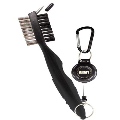 Clip Wipes Army Golf Brush US Army Logo (Black-Army)
