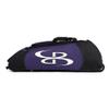 Boombah Spartan Rolling Bat Bag - 38" x 12-1/2" x 12" - Black/Purple - Holds 4 Bats and Much More view 3