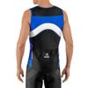 SLS3 Tri Top Men - Sleeveless Mens Triathlon Top PRO Premium FX Material - 3 Pocket Triathlon Shirts for Men (Black/Baltimore Blue, Small) view 2