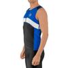 SLS3 Tri Top Men - Sleeveless Mens Triathlon Top PRO Premium FX Material - 3 Pocket Triathlon Shirts for Men (Black/Baltimore Blue, Small) view 3