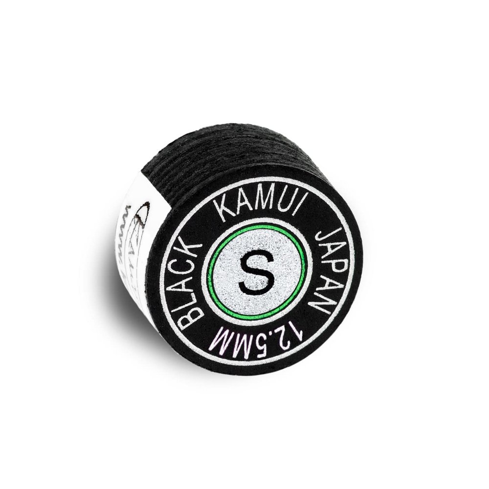 KAMUI Black Laminated Pool Billiard CUE TIP - 1 pc (Soft, 12.5 mm)