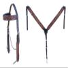 CHALLENGER Horse Western Floral Tooled Laced Browband Tack Set Bridle Headstall Breast Collar 78HR04B view 1