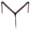 CHALLENGER Horse Western Floral Tooled Laced Browband Tack Set Bridle Headstall Breast Collar 78HR04B view 2