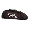 Boombah Spartan Rolling Bat Bag - 38" x 12-1/2" x 12" - Black/Maroon - Holds 4 Bats and Much More view 1