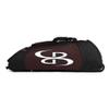 Boombah Spartan Rolling Bat Bag - 38" x 12-1/2" x 12" - Black/Maroon - Holds 4 Bats and Much More view 3