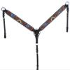 CHALLENGER Horse Western Floral Tooled Laced One Ear Tack Set Bridle Headstall Breast Collar 78HR02A view 2